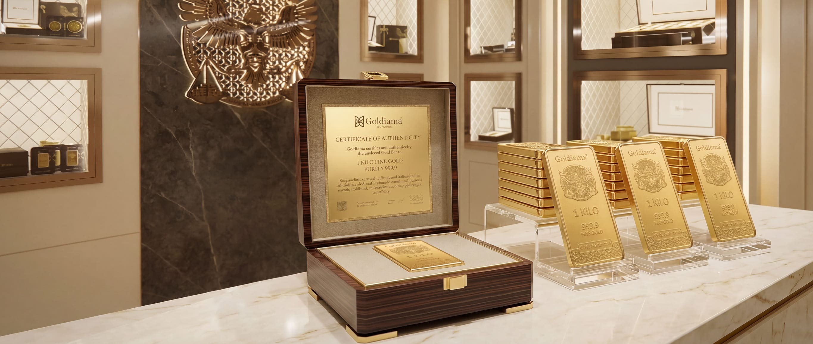 Goldiama investment gold collection Dubai
